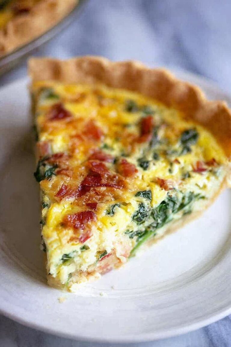 Spinach and Bacon Quiche