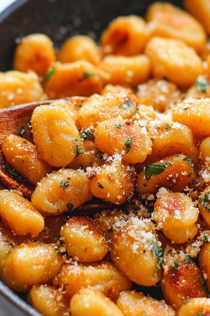 Fried Gnocchi with Garlic & Parmesan