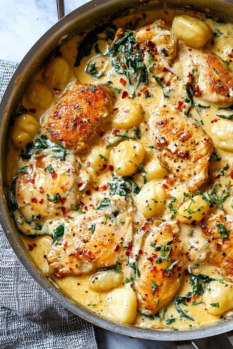 Creamy Spinach Chicken Gnocchi