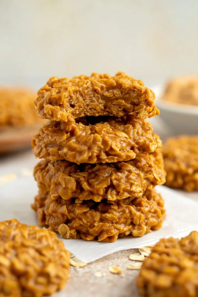 Peanut Butter Oatmeal No-Bake Cookies
