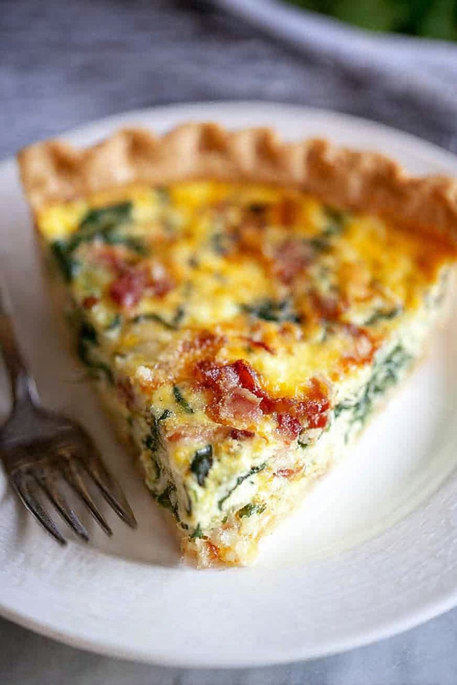 Spinach and Bacon Quiche