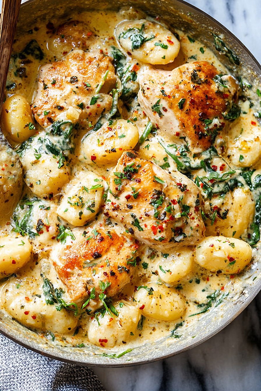 Creamy Spinach Chicken Gnocchi
