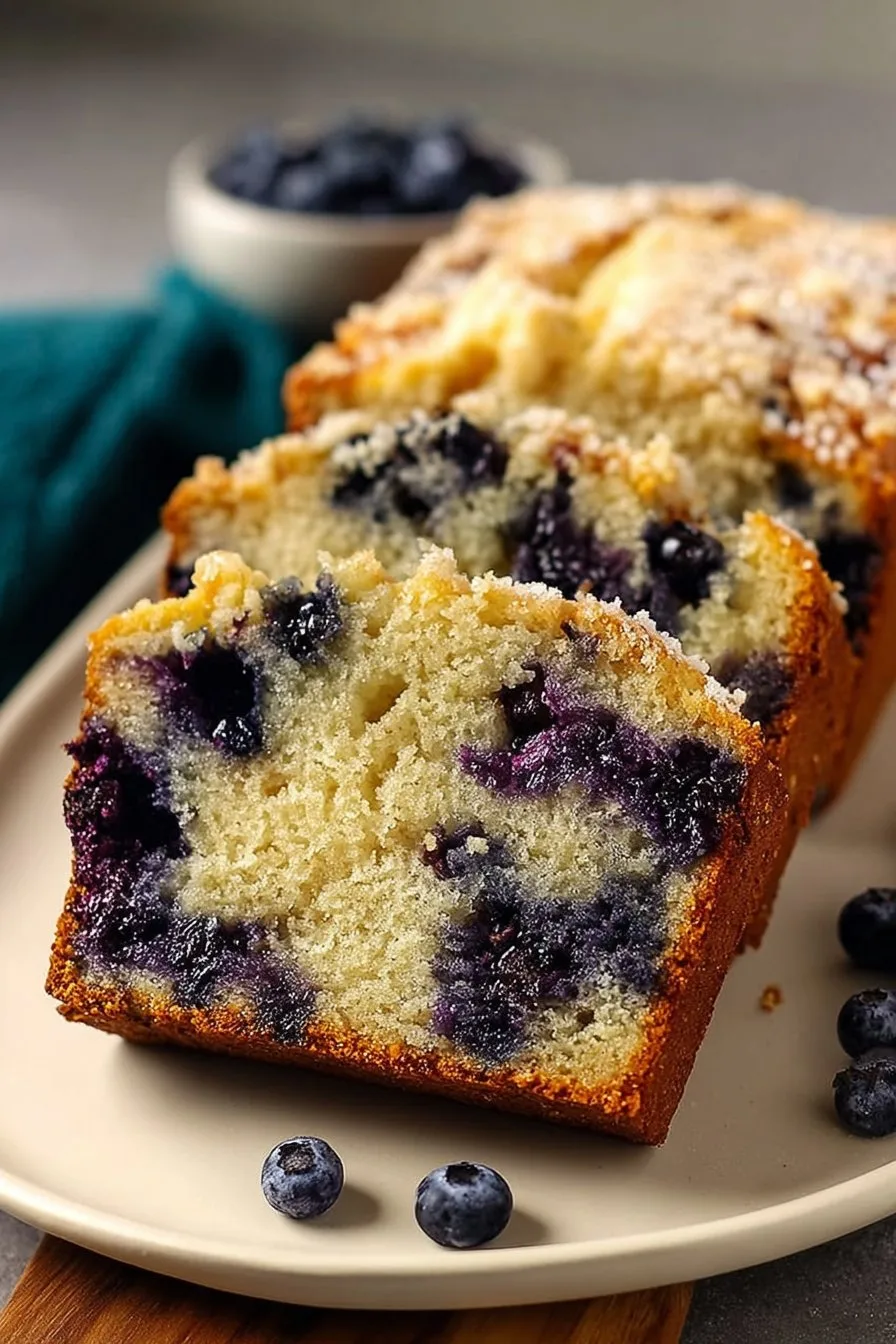 Fluffy Blueberry Muffin Bread
