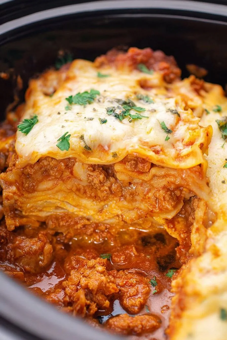 Easy Slow Cooker Lasagna
