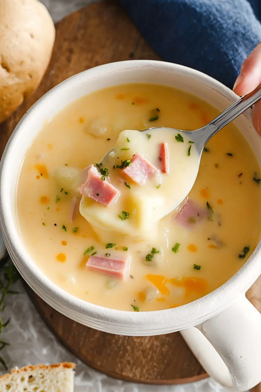 Cheesy Ham and Potato Soup