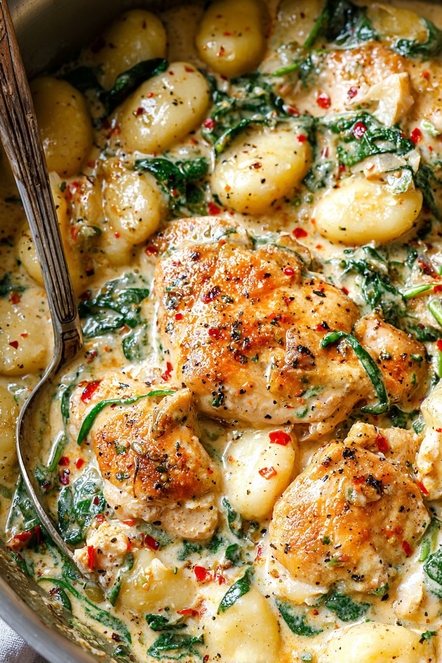 Creamy Spinach Chicken Gnocchi