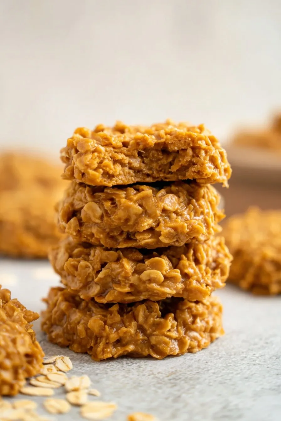 Peanut Butter Oatmeal No-Bake Cookies