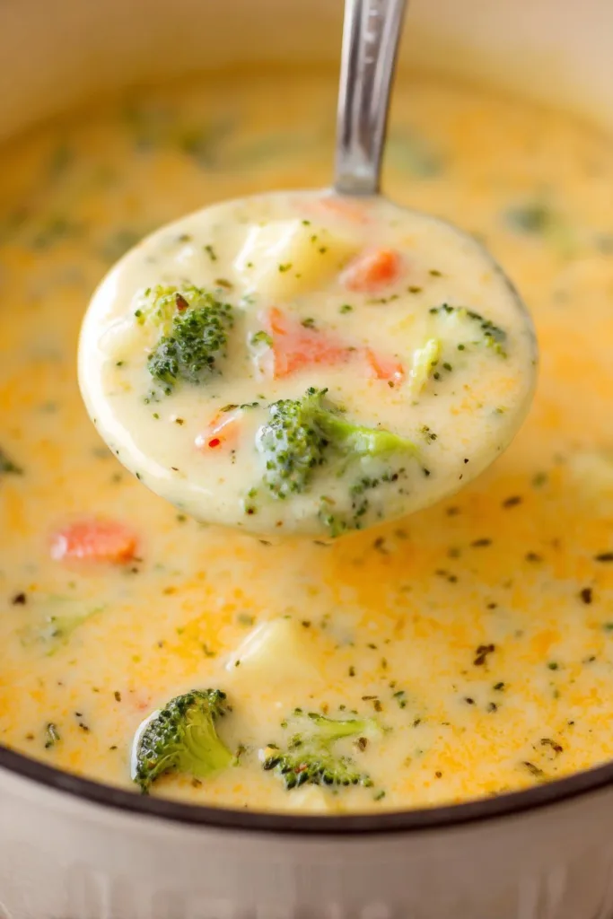Cheddar Broccoli Potato Soup