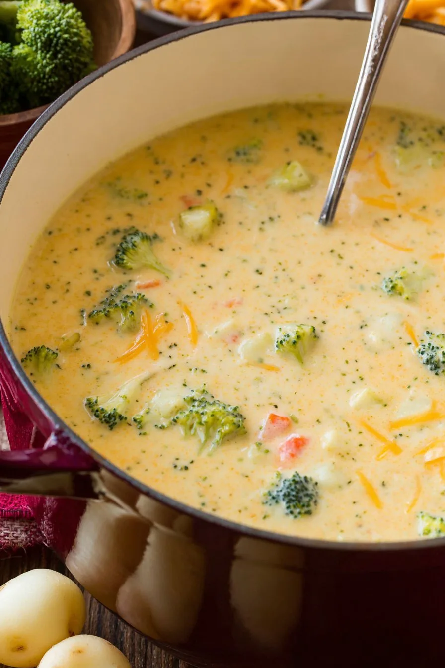 Cheddar Broccoli Potato Soup