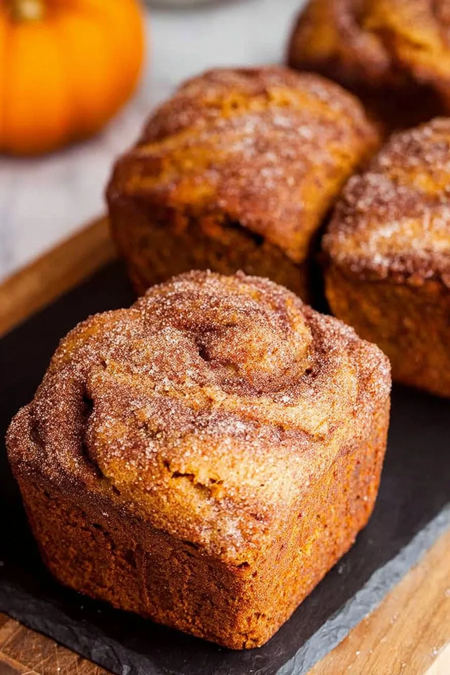 Cinnamon Swirl Pumpkin Bread Mini Loaves