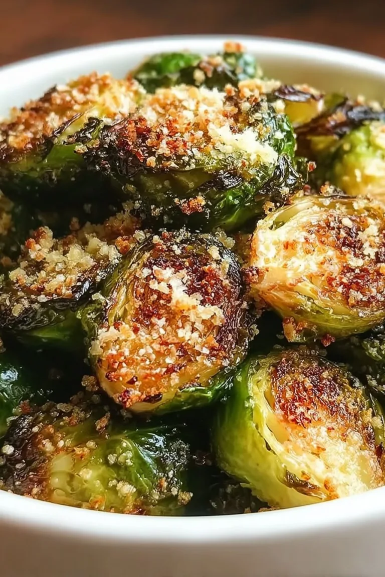 Crispy Parmesan Roasted Brussels Sprouts