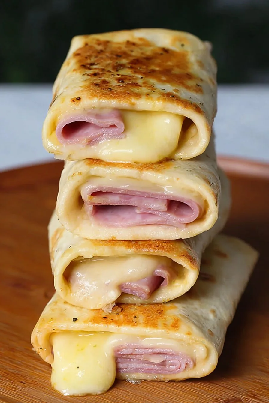Easy Air Fryer Hot Ham and Cheese Wraps