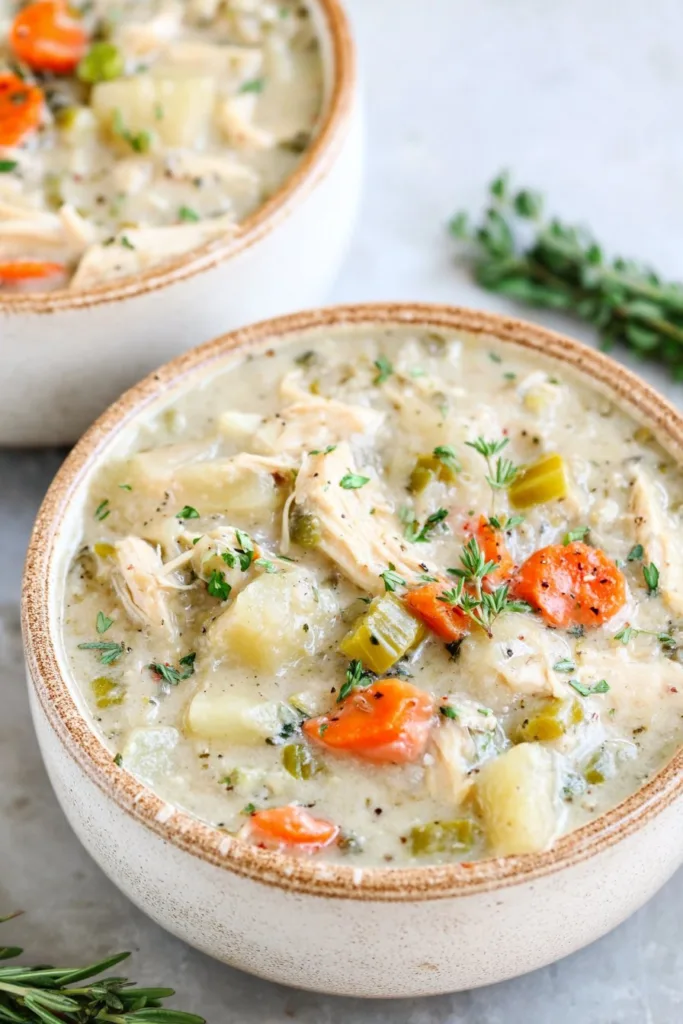 Healthy Chicken Pot Pie Soup