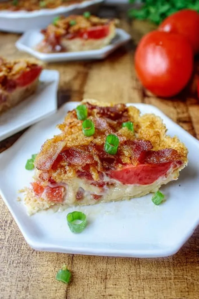 bacon onion tomato pie