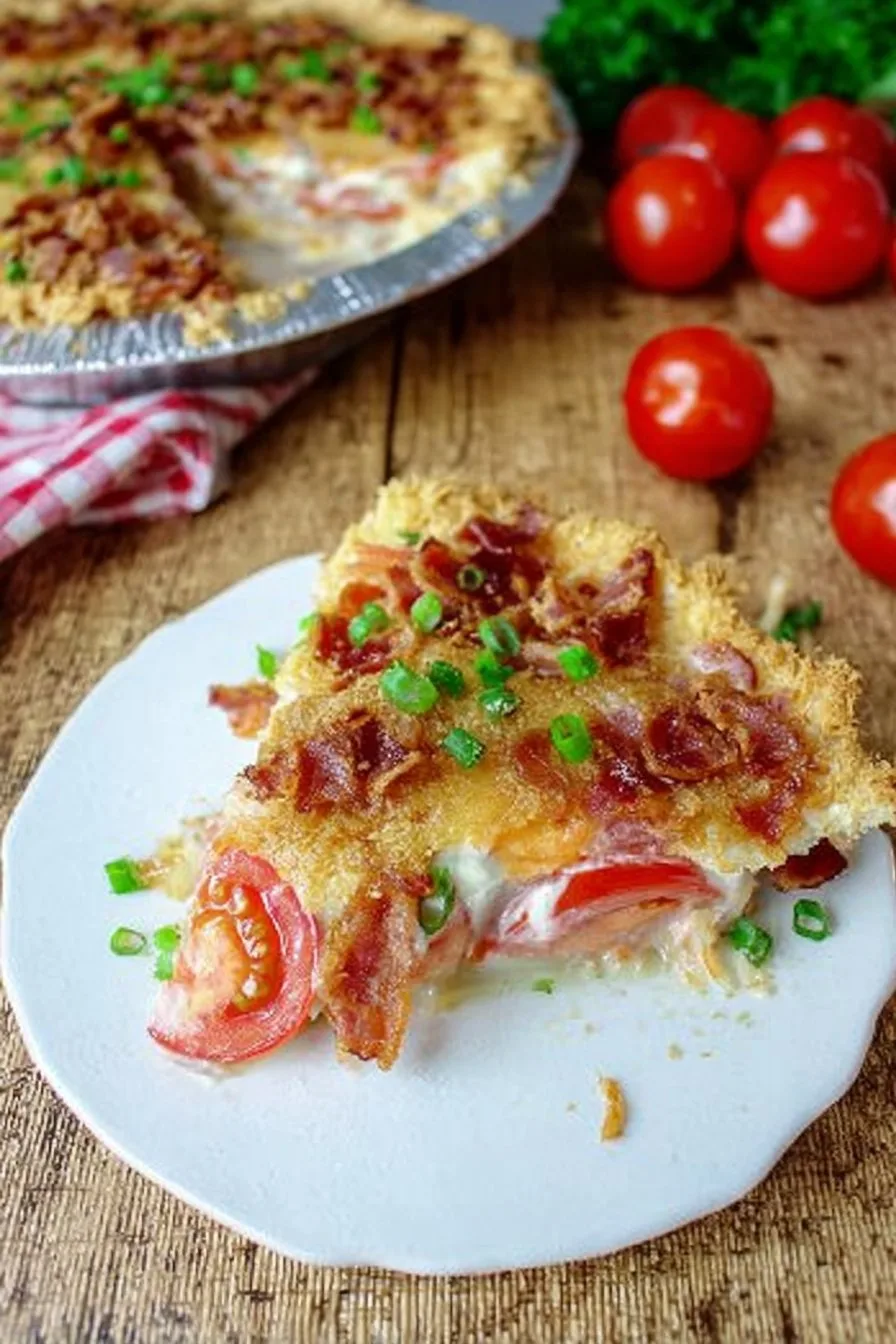 bacon onion tomato pie