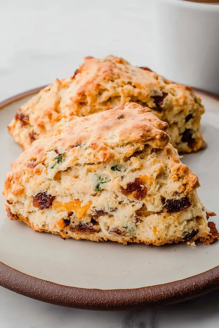 Bacon and Cheddar Sourdough Scones