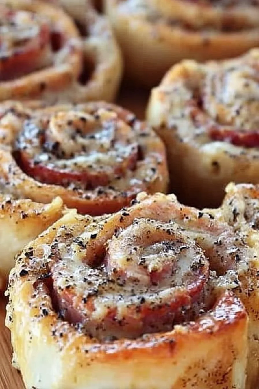 Savory Ham and Cheese Pinwheels