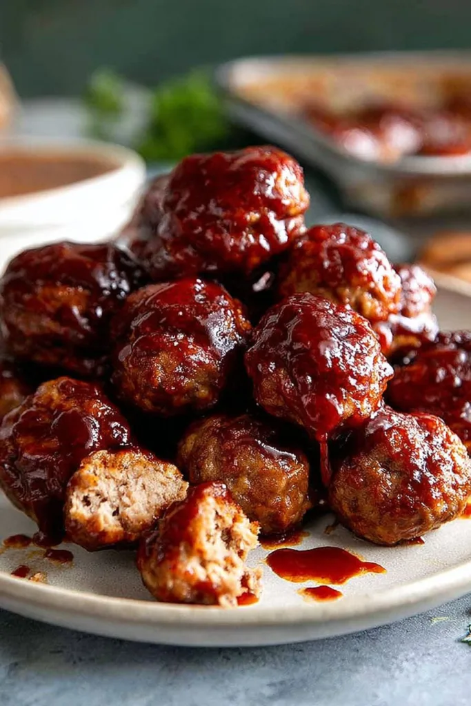 Sheet Pan BBQ Chicken Meatballs