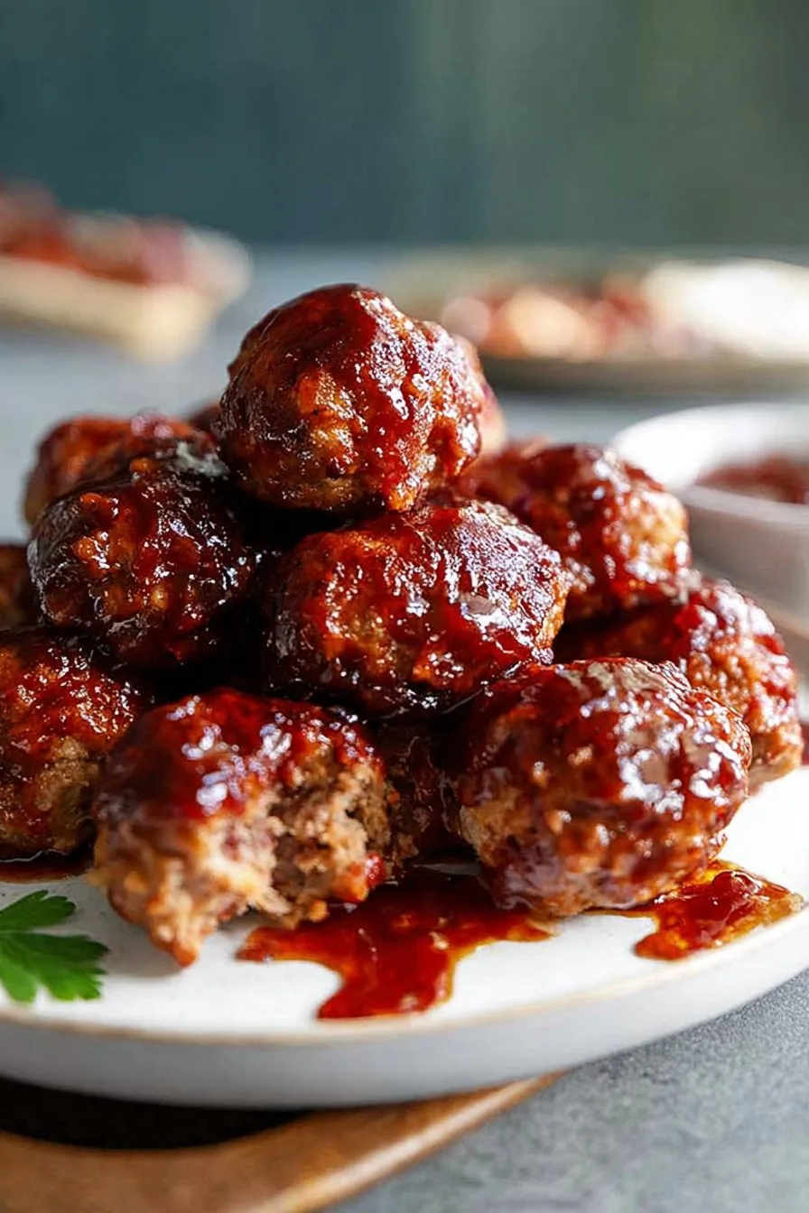 Sheet Pan BBQ Chicken Meatballs