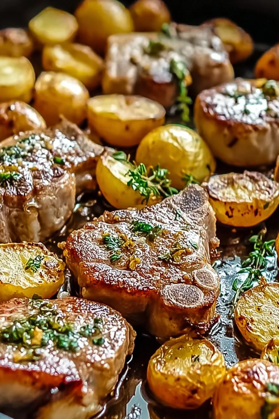 Sheet Pan Pork Chops and Potatoes Dinner Recipe