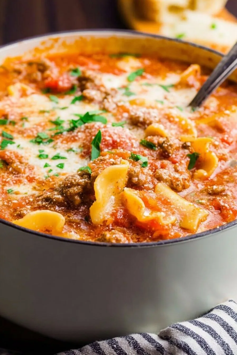 Slow Cooker Lasagna Soup
