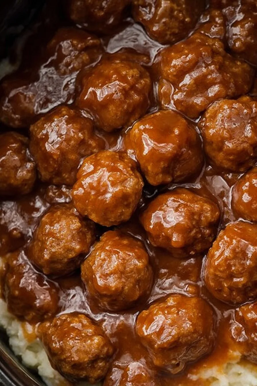 Slow Cooker Salisbury Steak Meatballs