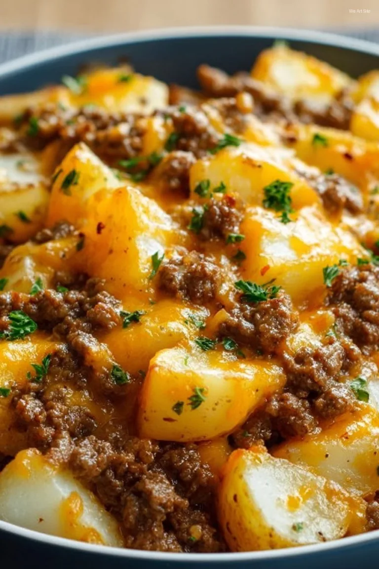 Cheesy Ground Beef & Potato Casserole