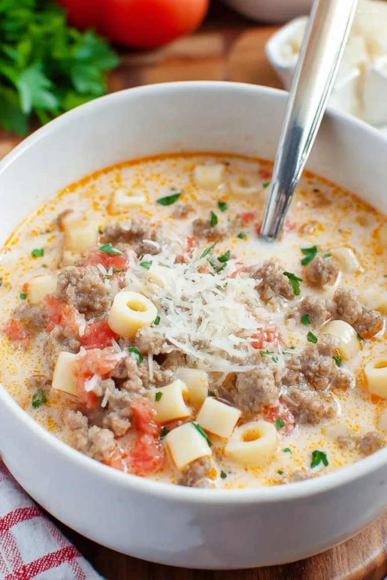 Creamy Parmesan Italian Sausage Soup