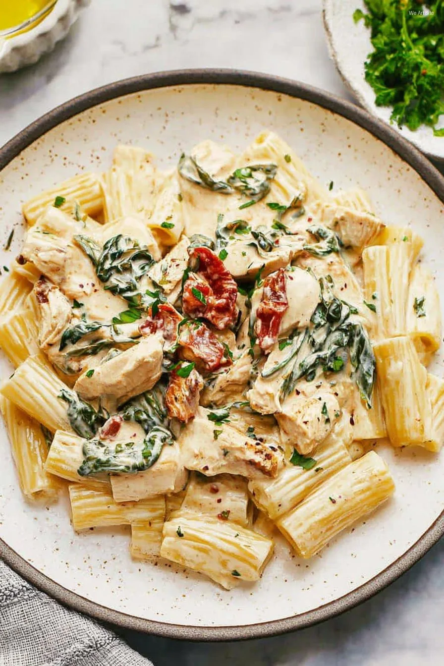 Creamy Tuscan Chicken Pasta Recipe