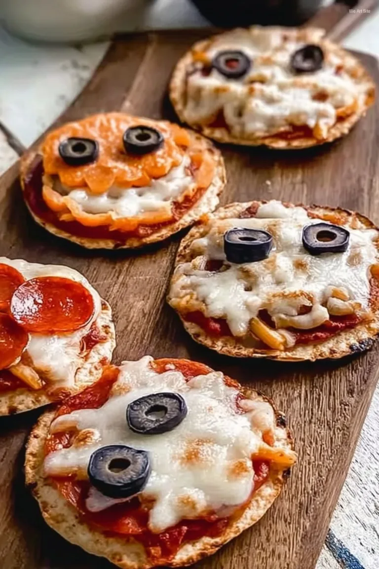 Easy Mini Halloween Pizzas