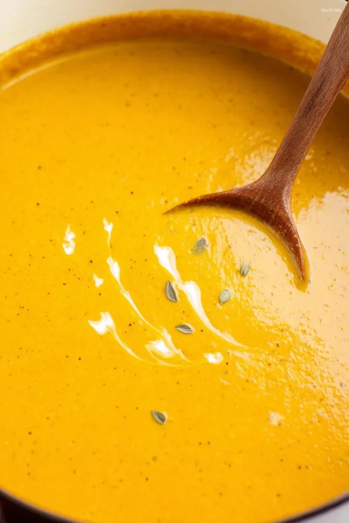 Simple Creamy Pumpkin Sage Soup