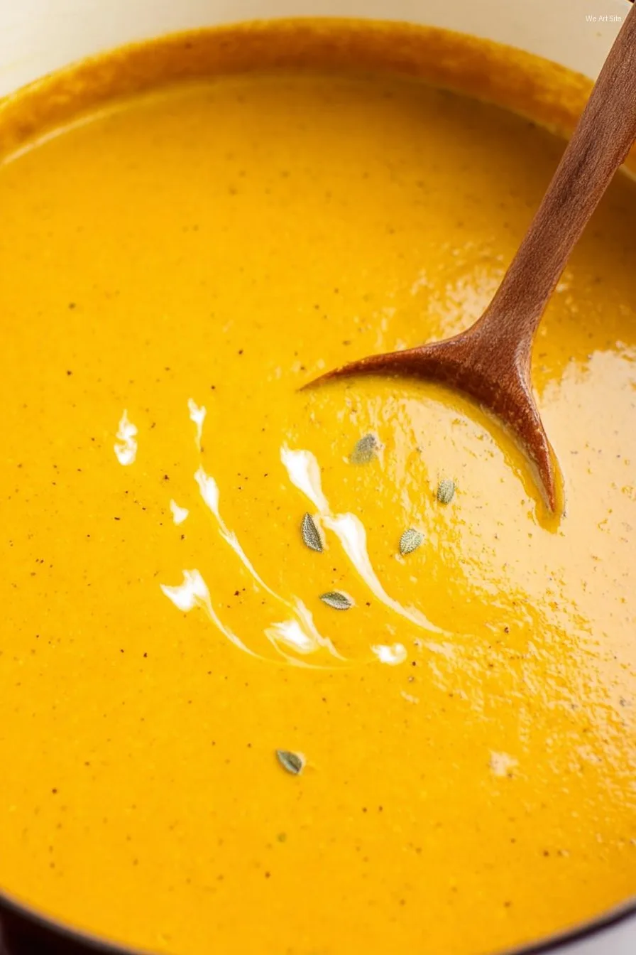Simple Creamy Pumpkin Sage Soup
