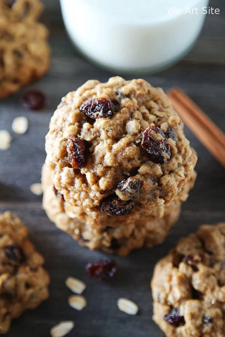 Chewy Oatmeal Raisin Cookies