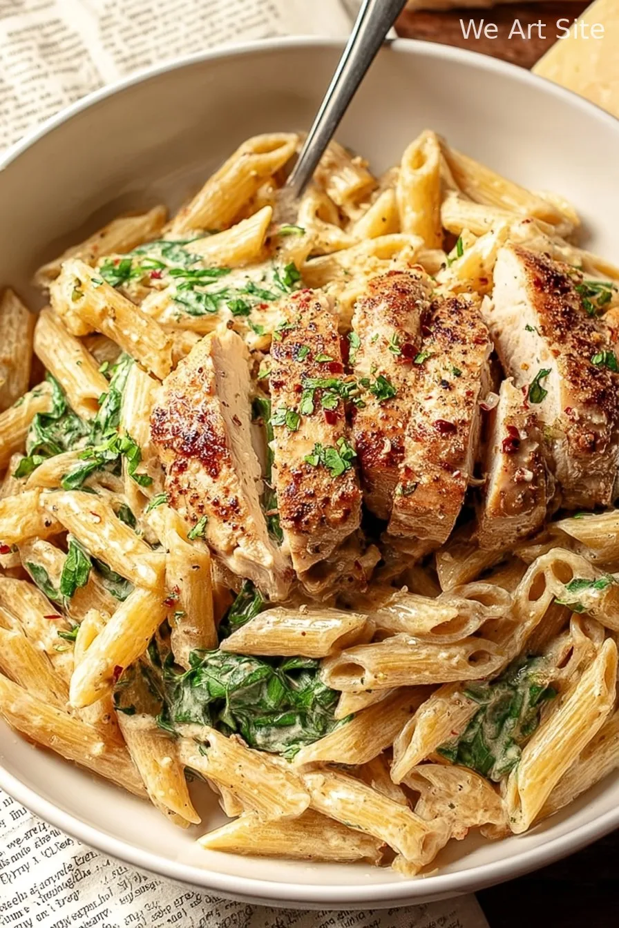 Creamy Garlic Parmesan Chicken Pasta