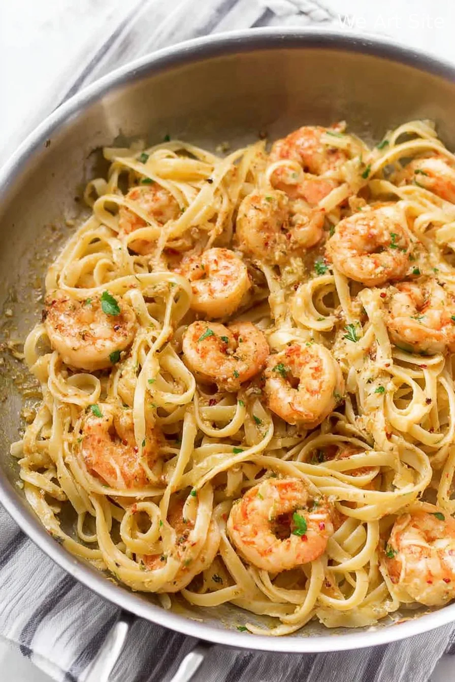 Creamy Garlic Shrimp Pasta