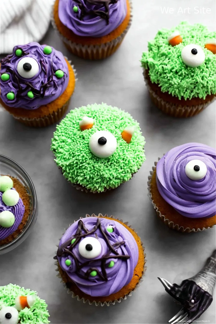 Decorated Halloween Cupcakes