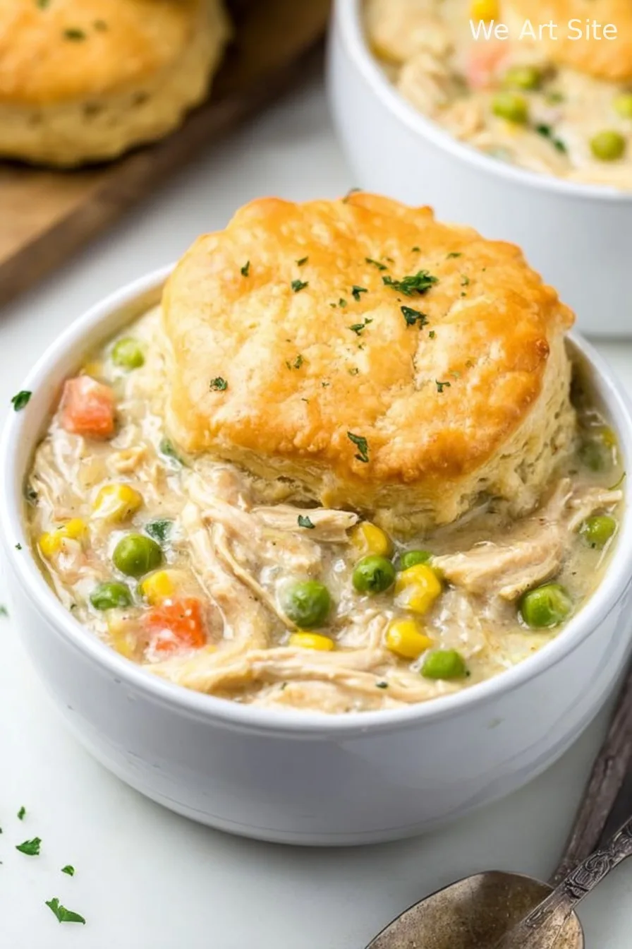 Easy Slow Cooker Chicken Pot Pie