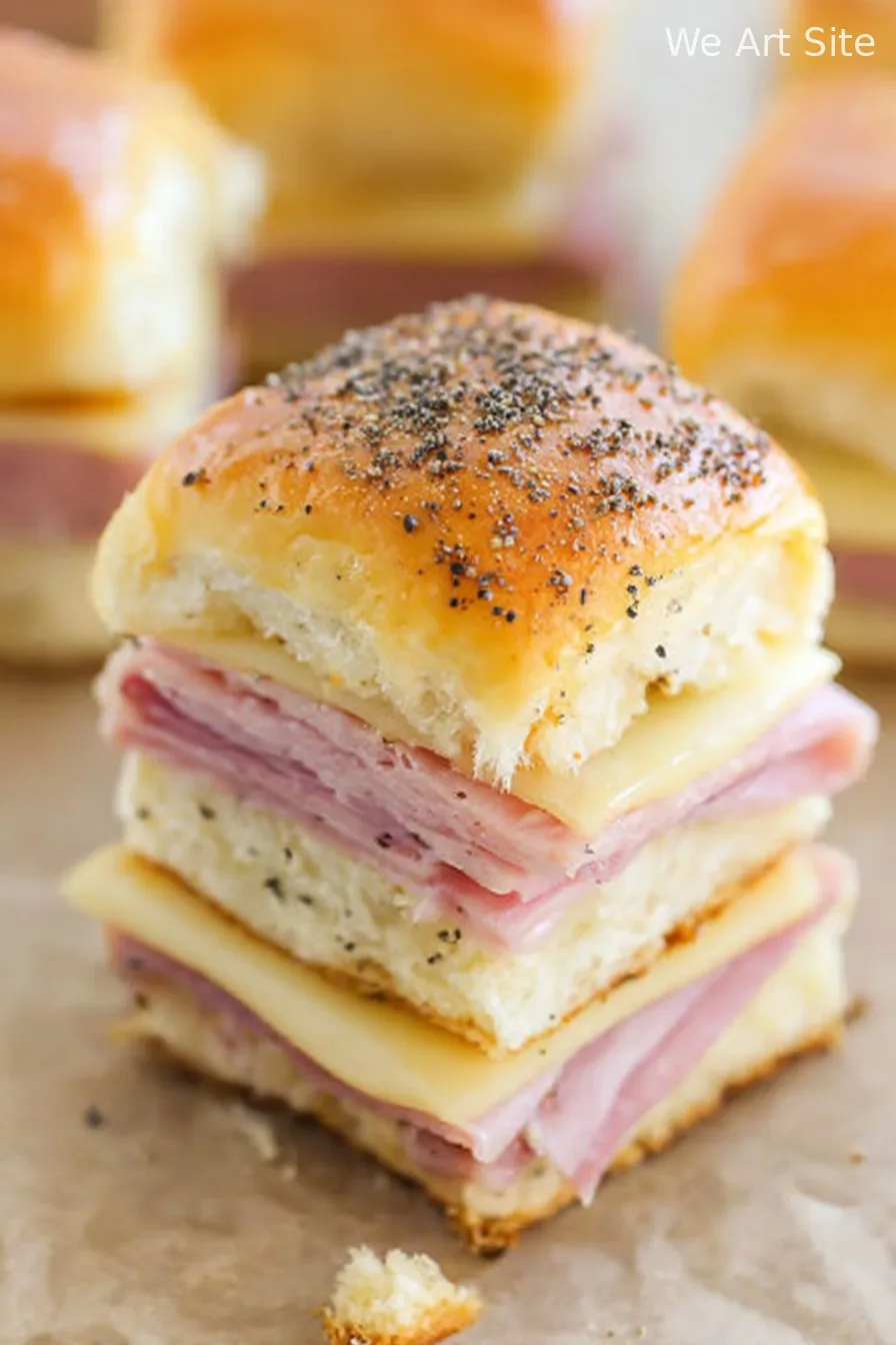 Ham and Cheese Sliders on Hawaiian Rolls