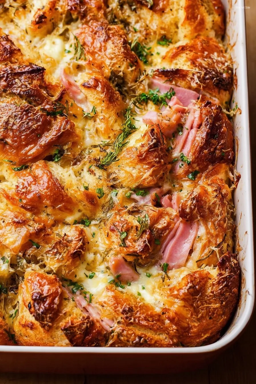 Hearty Ham and Cheese Breakfast Casserole Recipe