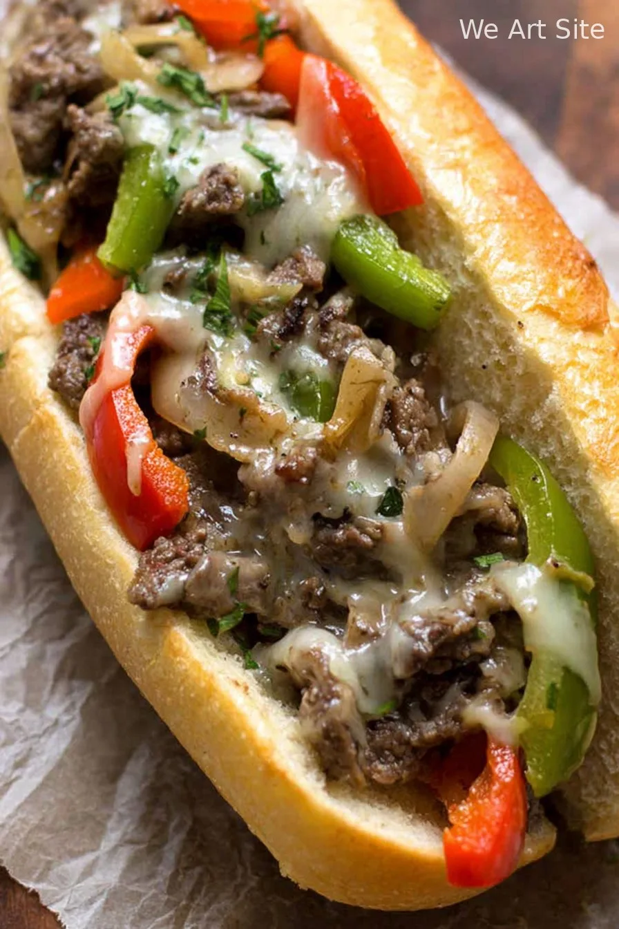Philly Cheesesteak Recipe with Peppers and Onions