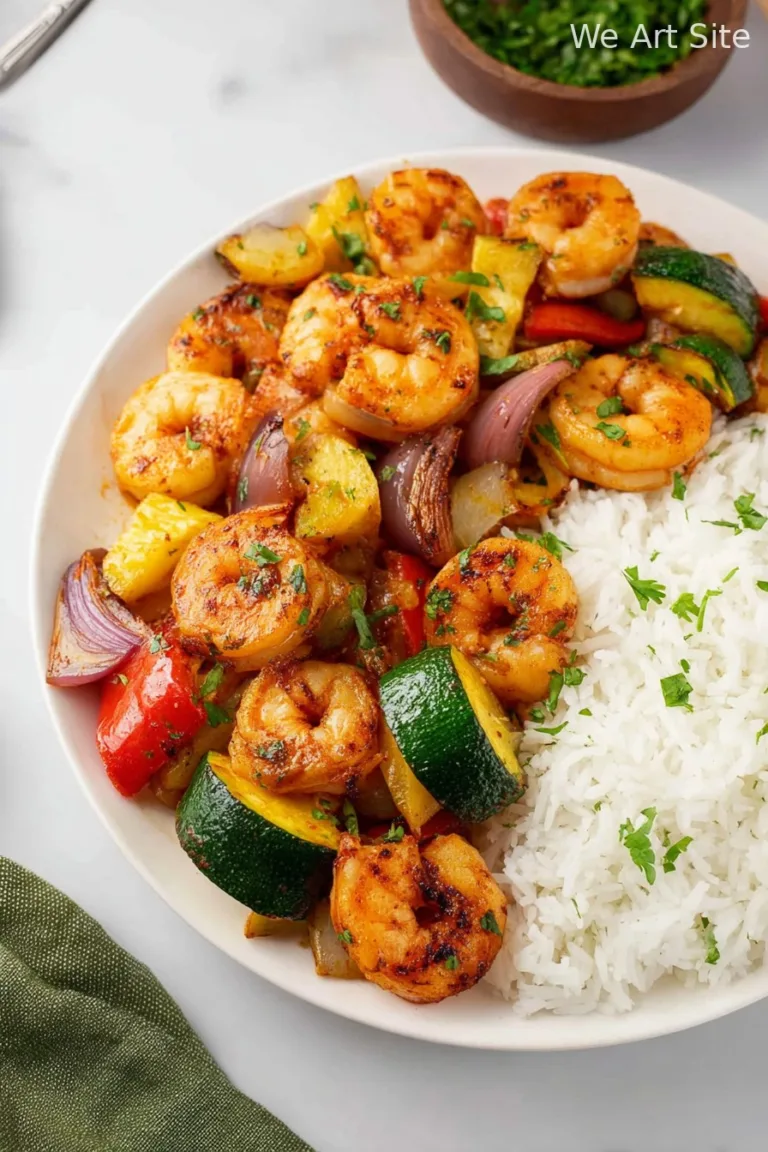 Shrimp and Vegetables Skillet