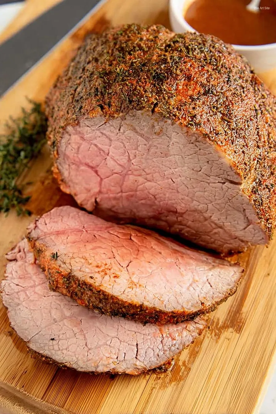 Tender Eye of Round Roast Beef with Gravy