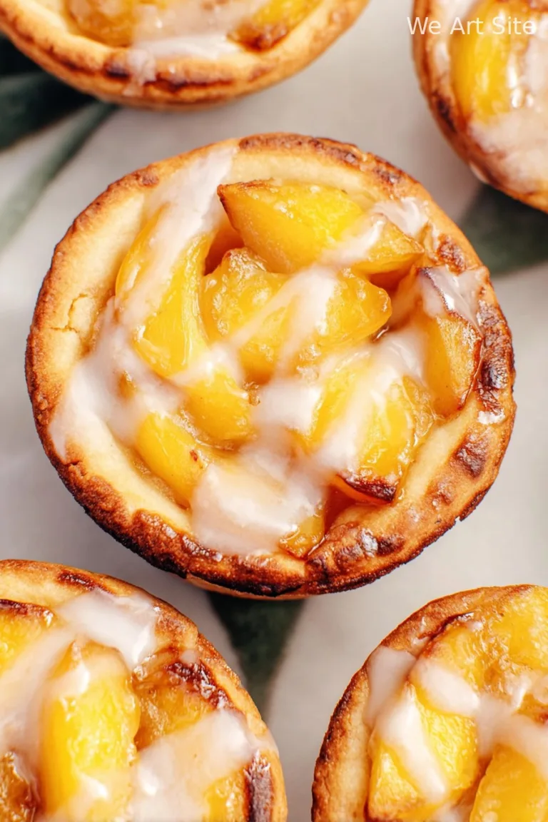 Two Ingredient Mini Peach Pies