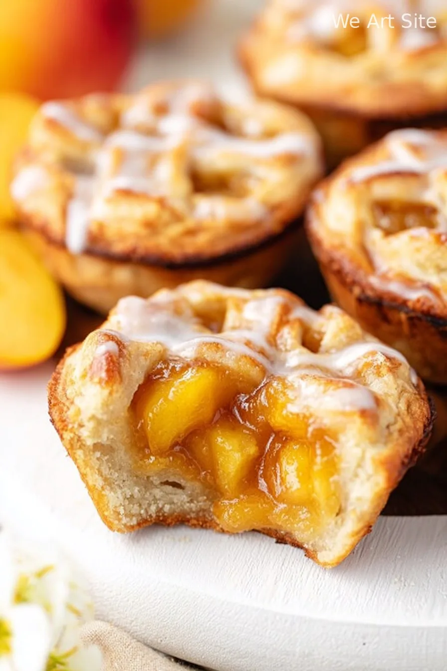 Two Ingredient Mini Peach Pies