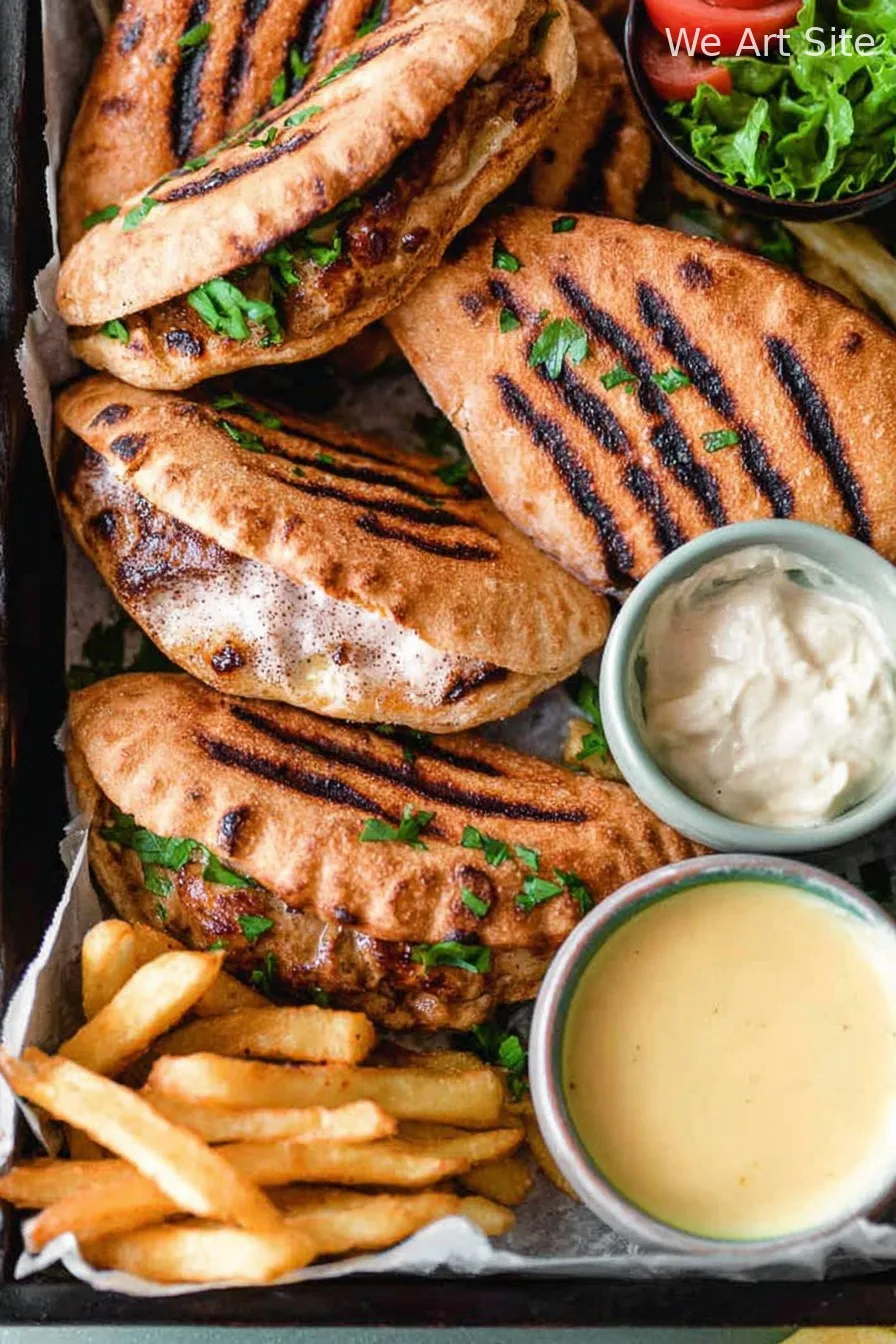 Arayes (Middle Eastern Stuffed Pita)