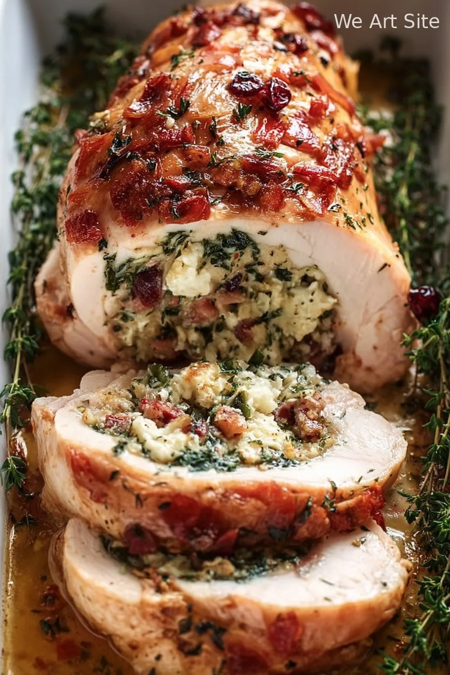 Best Christmas Stuffed Turkey Breast