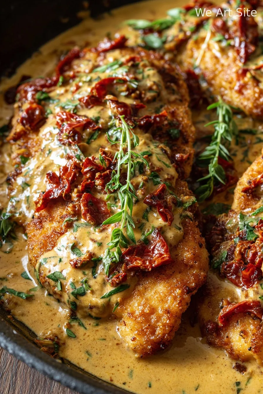 Chicken Cutlets with Sun-Dried Tomato Cream Sauce