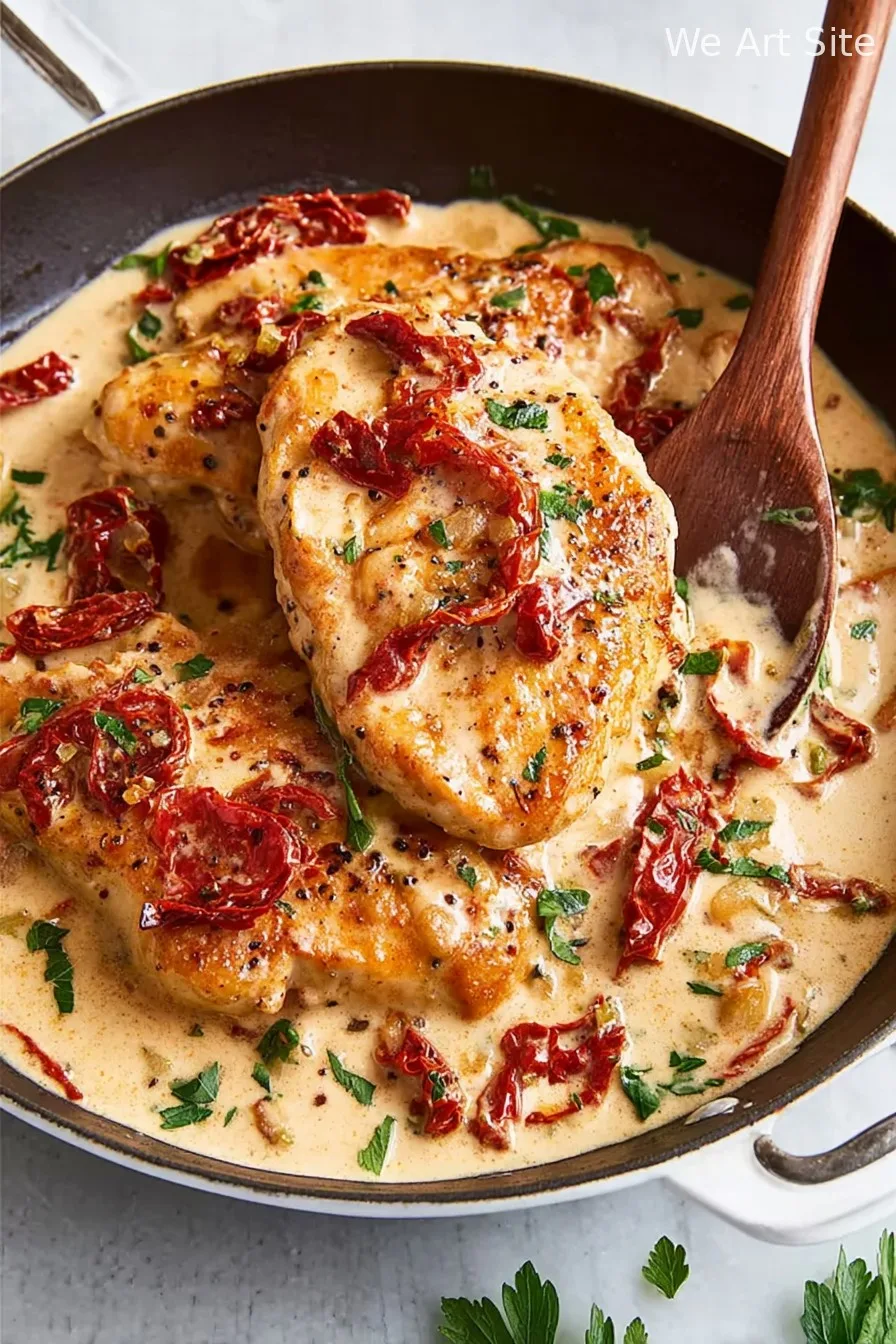Chicken Cutlets with Sun-Dried Tomato Cream Sauce