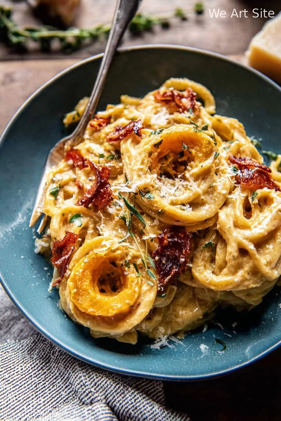 Creamy Roasted Garlic Butternut Squash Pasta