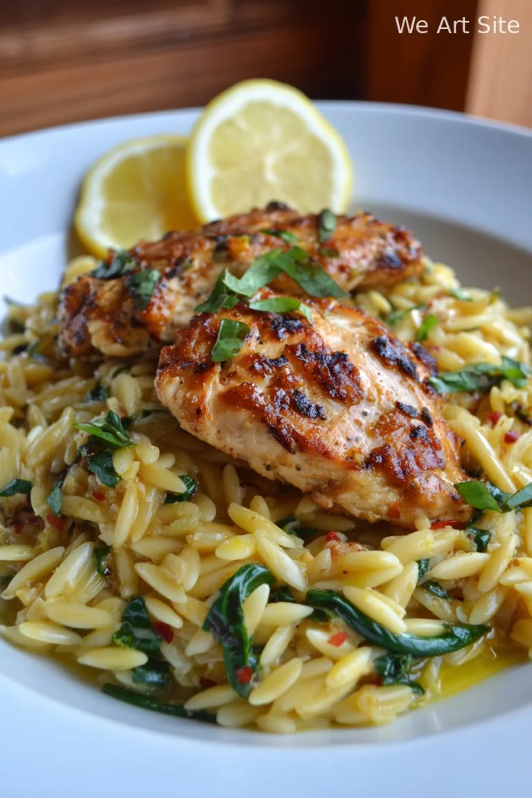 High-Protein Lemon Chicken Orzo